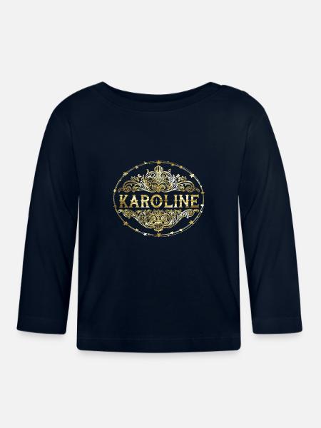 Karoline - Baby Bio-Langarmshirt - Navy