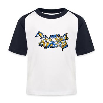 FCCZJ Graffiti - Kinder Baseball T-Shirt - Weiß/Navy - Vorne