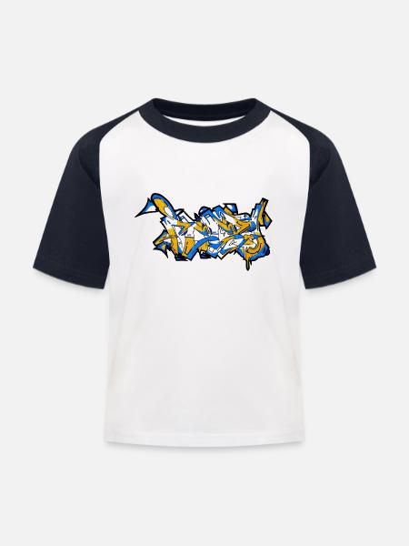 FCCZJ Graffiti - Kinder Baseball T-Shirt - Weiß/Navy