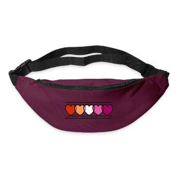 Lesbian Lesbian Hearts - Bum bag - burgundy - Front