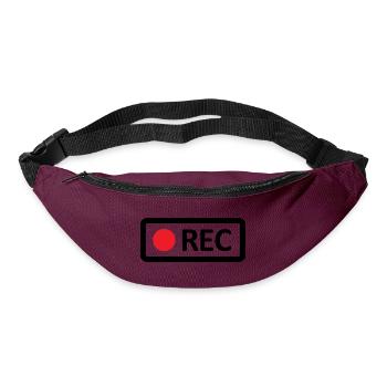 Kamera REC Aufnahmetaste. Aufnehmen, live, rec - Gürteltasche - Burgunderrot - Vorne