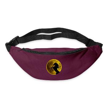 Vollmond Pferd - Gürteltasche - Burgunderrot - Vorne