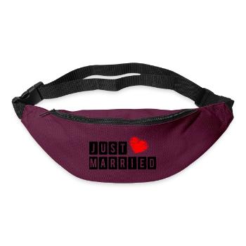 FRISCH VERHEIRATET. ICH LIEBE DICH. ICH LIEBE DICH. LIEBE. LIEBE. - Gürteltasche - Burgunderrot - Vorne