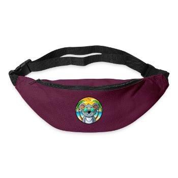 Koala Lustige Cartoon Sommer Strand Sonnenbrille Cool - Gürteltasche - Burgunderrot - Vorne