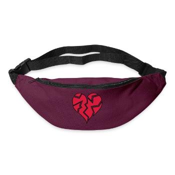 HEARTBROKEN <3 - Gürteltasche - Burgunderrot - Vorne