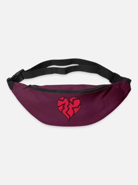 HEARTBROKEN <3 - Bum bag - burgundy