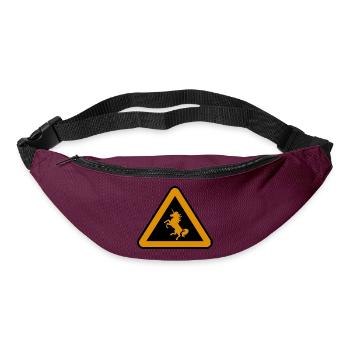 Attention unicorn, danger - Bum bag - burgundy - Front