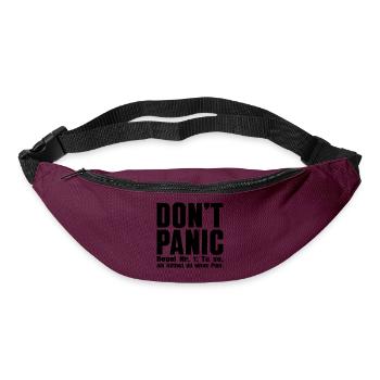 "DON'T PANIC" – The cult shirt - Bum bag - burgundy - Front