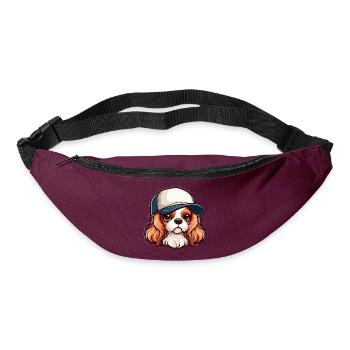 Chien Cavalier King Charles chien - casquette - Sac banane - bordeaux  - Devant