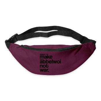 make äbbelwoi not war - Gürteltasche - Burgunderrot - Vorne