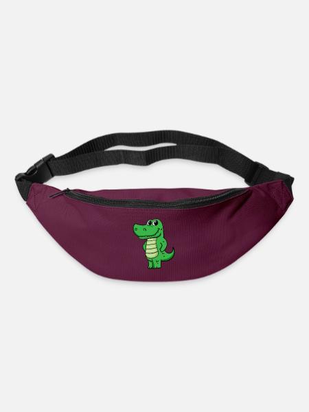 Krokodil - Gürteltasche - Burgunderrot