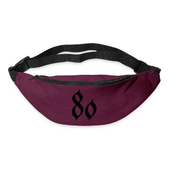 80. 80 ANS. 80e ANNIVERSAIRE. ANNIVERSAIRE 80 ANS. - Sac banane - bordeaux  - Devant