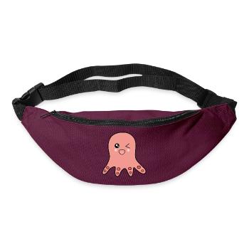 Oktopus Meerestiere - Gürteltasche - Burgunderrot - Vorne