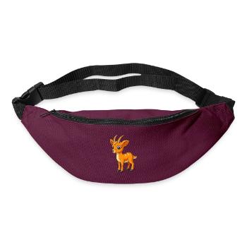 Antilope Niedliche Maskottchen Zeichentrickfigur Kawaii - Gürteltasche - Burgunderrot - Vorne