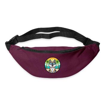 Schwedischer Elchhund Hunderasse Cartoon Sonnenbrille Strand - Gürteltasche - Burgunderrot - Vorne