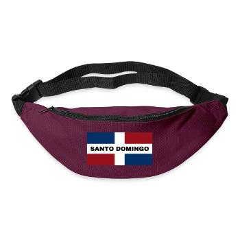 Ville de Saint-Domingue en République dominicaine Drapeau - Sac banane - bordeaux  - Devant