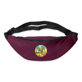 Pony Lustige Cartoon Sommer Strand Sonnenbrille Aufkleber - Gürteltasche - Burgunderrot - Vorne