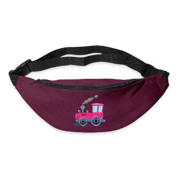 Kinderzug Eisenbahn pink - Gürteltasche - Burgunderrot - Vorne