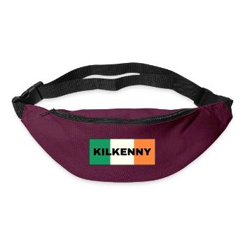 Kilkenny City in irischer Flagge - Gürteltasche - Burgunderrot - Vorne