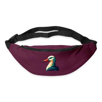 Albatross Zeichentrickfigur Buntes Haustier Tier - Gürteltasche - Burgunderrot - Vorne