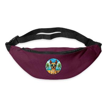 Andalusischer Windhund Rasse Cartoon Sonnenbrille Strand - Gürteltasche - Burgunderrot - Vorne