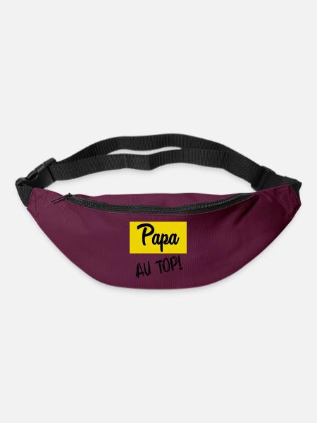 BONNE FÊTE PAPA. PAPA - Sac banane - bordeaux 