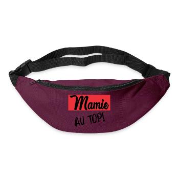 MAMIE. GRAND-MERE. FÊTE DES MÈRES - Sac banane - bordeaux  - Devant
