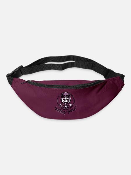Rebellische Puppe - Gürteltasche - Burgunderrot