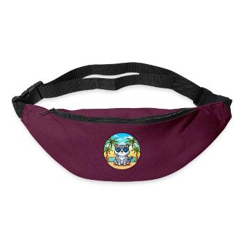 Schottische Falte Katzenrasse Cartoon Sonnenbrille Strand - Gürteltasche - Burgunderrot - Vorne