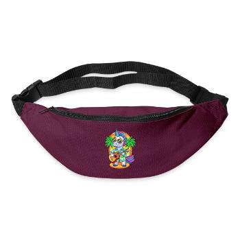 Lustige Einhorn Cartoon Sommer Strand Sonnenbrille - Gürteltasche - Burgunderrot - Vorne