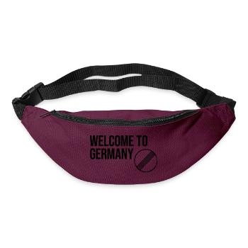 BIENVENUE EN ALLEMAGNE par Unlimited Apparel - Sac banane - bordeaux  - Devant