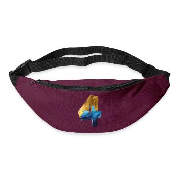 NR. 4 NUMMER 4 COOL 4. GEBURTSTAG - Gürteltasche - Burgunderrot - Vorne