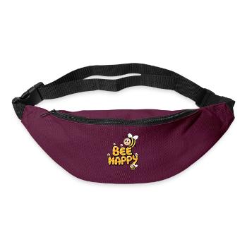 Abeille heureuse - Sac banane - bordeaux  - Devant