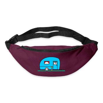 WOHNWAGEN. VAN. VAN. CAMPING CAR. - CAMPING. - ICH WAR HIER. - HUMOR. - Gürteltasche - Burgunderrot - Vorne