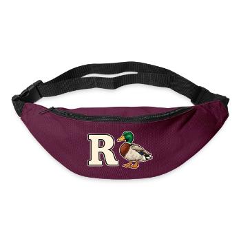 R Ente Lustiges Rentenmotiv - Gürteltasche - Burgunderrot - Vorne