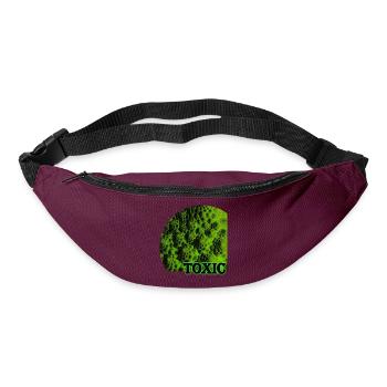 Toxisches, dunkles Romanesco - Gürteltasche - Burgunderrot - Vorne
