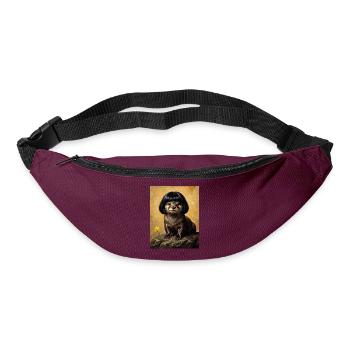Lustiger Otter Bob Haarschnitt - Gürteltasche - Burgunderrot - Vorne