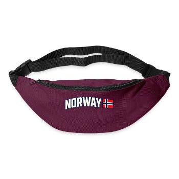 Norwegische Flagge Norwegian Pride Athletic Typografie - Gürteltasche - Burgunderrot - Vorne