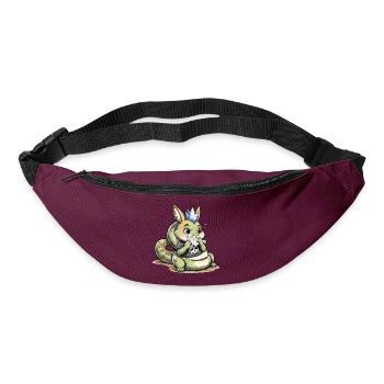 Bunny Punk Schlangen Mutant mit Schädelshirt - Gürteltasche - Burgunderrot - Vorne