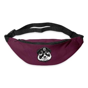 Cool Panda Polizei Sonnenbrille Panda Lover Kunst - Gürteltasche - Burgunderrot - Vorne