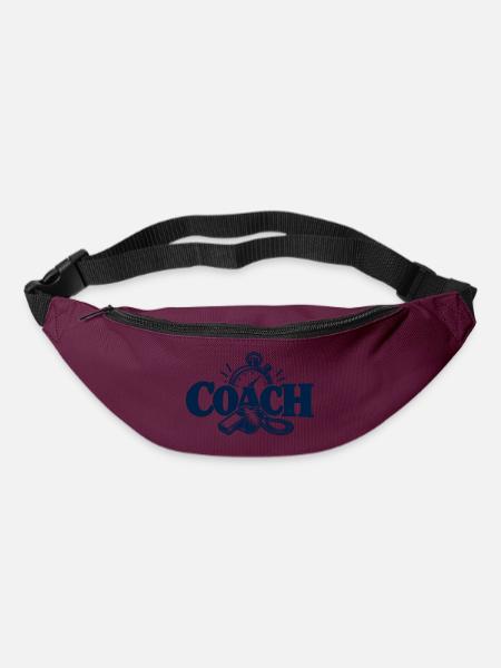 Coach - Trainer Training - Sport - Gym - Sportler - Gürteltasche - Burgunderrot