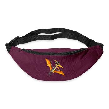Dino mit Kopfhörer Sonnenbrille - Gürteltasche - Burgunderrot - Vorne