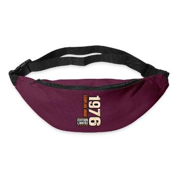 50-jähriges Jubiläum 1976 – Vintage-Herrengeschenk - Gürteltasche - Burgunderrot - Vorne