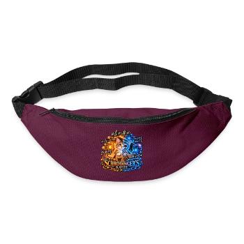 Schrödingers Katze Kunstdesign - Gürteltasche - Burgunderrot - Vorne