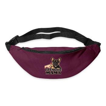 FRENCHIE MAMA – Französische Bulldogge - Gürteltasche - Burgunderrot - Vorne