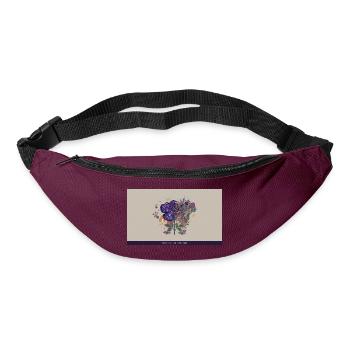 Kosmosrose: Nebelblütenstrauß - Gürteltasche - Burgunderrot - Vorne