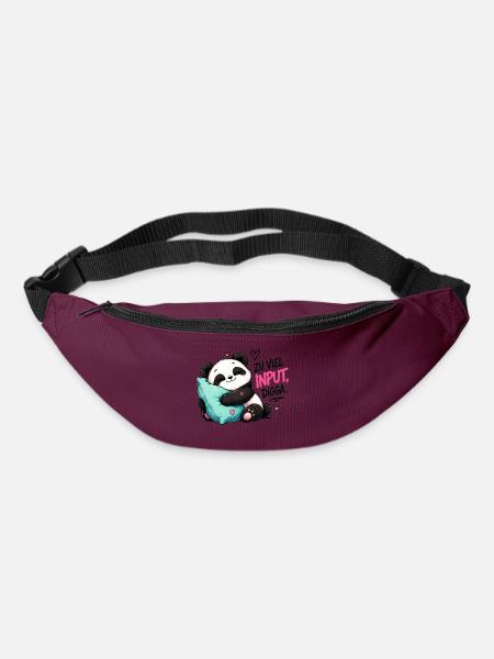 Zu viel Input Digga Panda - Gürteltasche - Burgunderrot