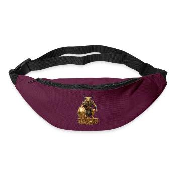 Vergoldeter Taurus-Krieger - Gürteltasche - Burgunderrot - Vorne