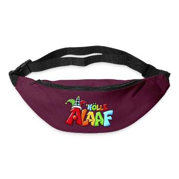 Kölle Alaaf – Buntes Comic Karneval Design mit Nar - Gürteltasche - Burgunderrot - Vorne