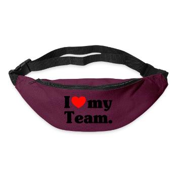 I love my Team - Gürteltasche - Burgunderrot - Vorne